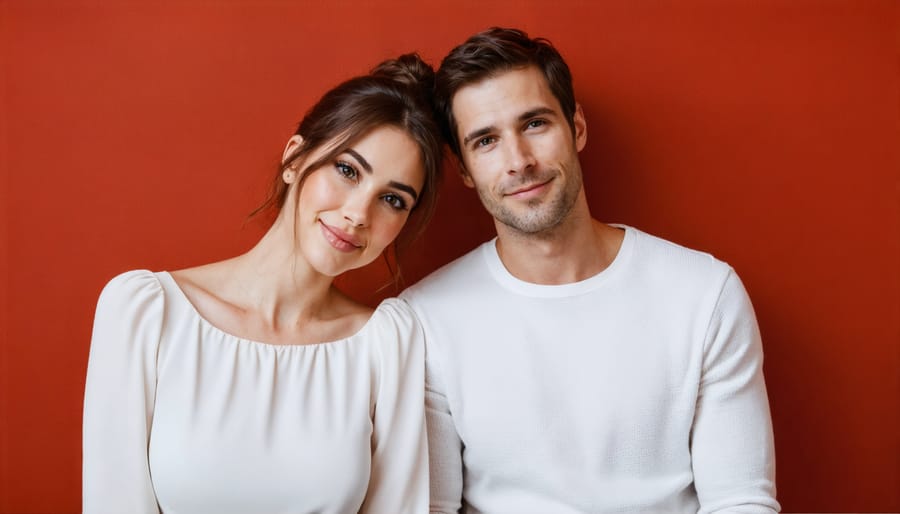 Couple having supportive conversation while reviewing information together